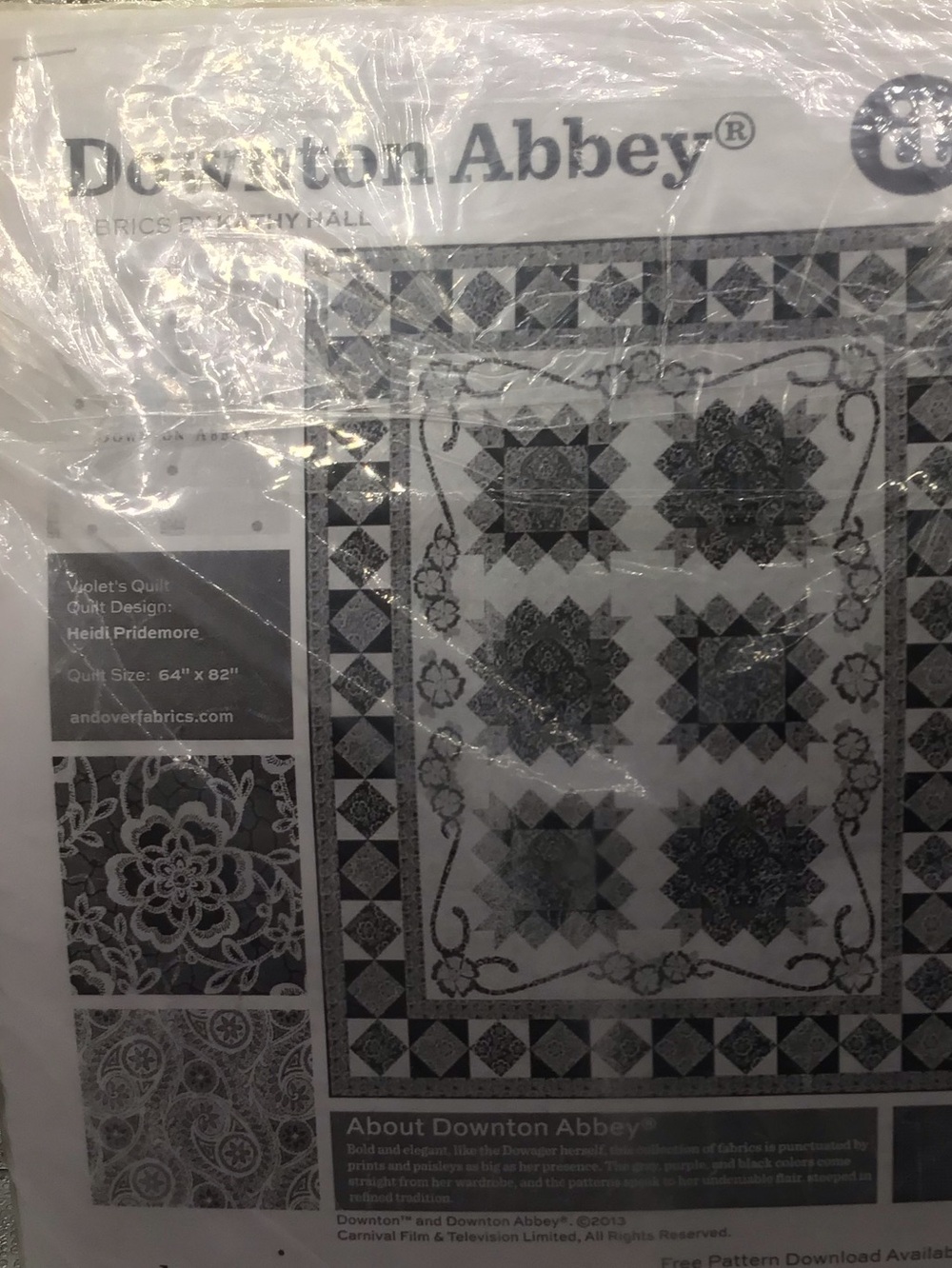 Downton Abbey Violet's Quilt Pattern & Fabric